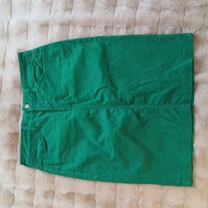 NYDJ Green Denim Skirt